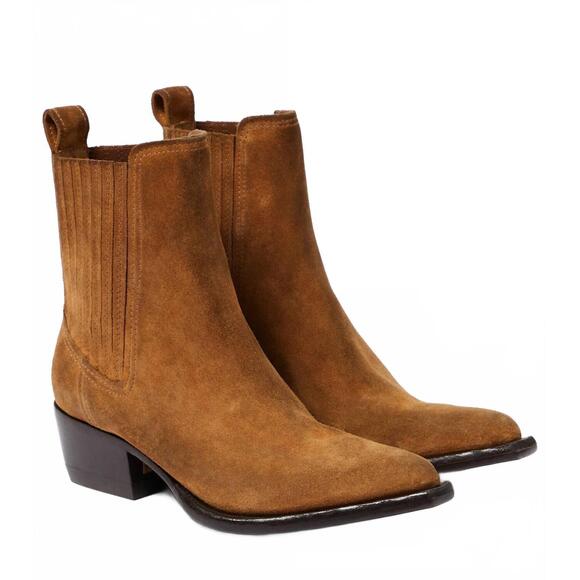 NEW  women\'s debbie beatles suede ankle boots in brown